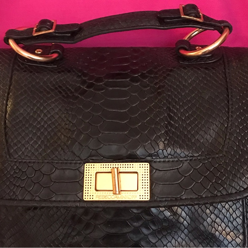 Rebecca Minkoff Black Leather Satchel - Picture 2 of 8
